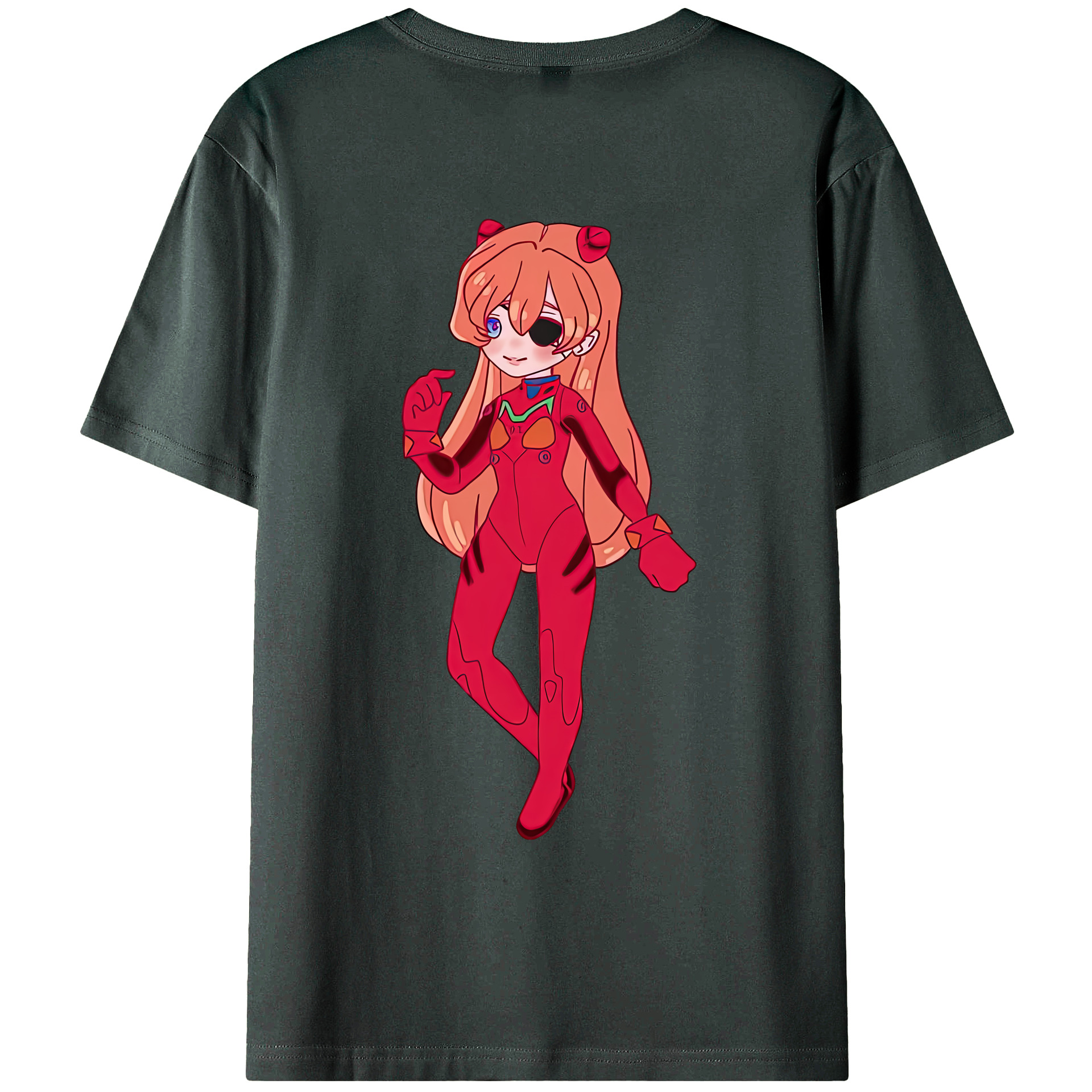 （画像用） EVA 新世紀エヴァンゲリオン 綿100％ メンズ半袖Tシャツ（バックプリント） 通気性